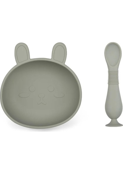 Panda Kase Bpa Içermeyen 2 Parça/1 Takım Besleme Sofra Takımı Su Geçirmez Kaşık Kaymaz (Yurt Dışından)