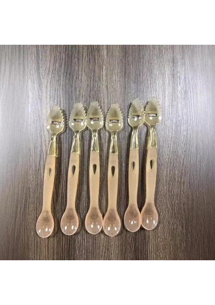Meyve Gıda Takviyesi Dördü Bir Arada Spatula Plastik Kafa Çift Amaçlı Meyve Püresi Yumuşak Kaşık (Yurt Dışından)