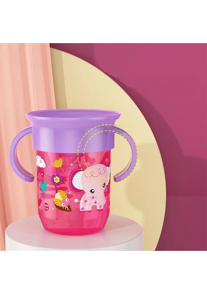 360 Derece Dönebilen Karikatür Öğrenme Içme Bardağı, Çift Kulplu, Açılır Kapanır, Sızdırmaz Su Bardağı ve Şişesi, Bpa Içermez (Yurt Dışından) modelleri