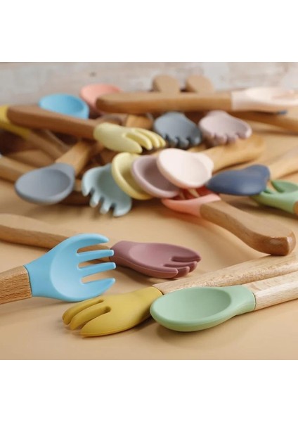 Gıda Sınıfı Kaşık ve Çatal Seti Ahşap Saplı Beslenme Eğitimi Yürümeye Başlayan Çocuk Bağımsız Yeme Aksesuarları (Yurt Dışından) fiyatları