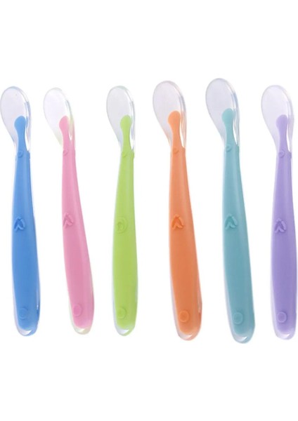 Yumuşak Kaşık Şeker Renk Kaşık Çocuk Maması Bebek Besleme Kasesi Güvenlik Cihazı Yürümeye Başlayan Çocuk Yeme Eğitim Kaşığı (Yurt Dışından) fiyatları