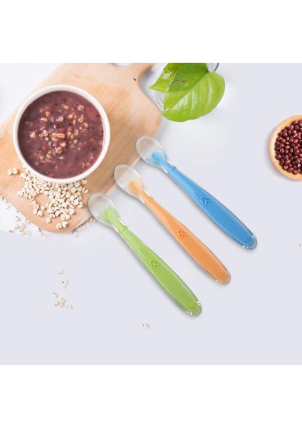 Yumuşak Kaşık Şeker Renk Kaşık Çocuk Maması Bebek Besleme Kasesi Güvenlik Cihazı Yürümeye Başlayan Çocuk Yeme Eğitim Kaşığı (Yurt Dışından) modelleri