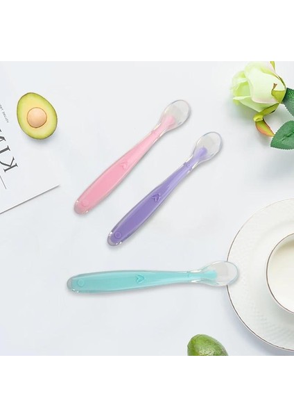 Yumuşak Kaşık Şeker Renk Kaşık Çocuk Maması Bebek Besleme Kasesi Güvenlik Cihazı Yürümeye Başlayan Çocuk Yeme Eğitim Kaşığı (Yurt Dışından) fırsatları