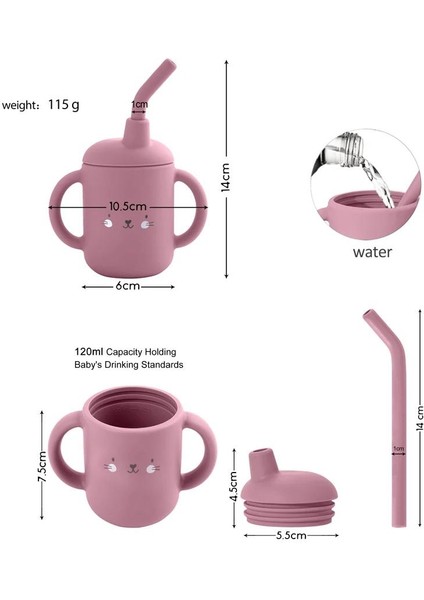 Besleme Taşınabilir Drinkware Gıda Saklama Snack Kupası Pipet Biberon Aksesuarları (Yurt Dışından)