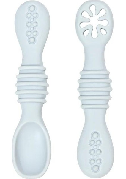 Kaşık ve Çatal Seti Gıda Sınıfı Yapışkan Kaşık Çocuk Sofra Takımı Eğitim Kaşığı Besleme Yumuşak Mutfak Aksesuarları (Yurt Dışından)