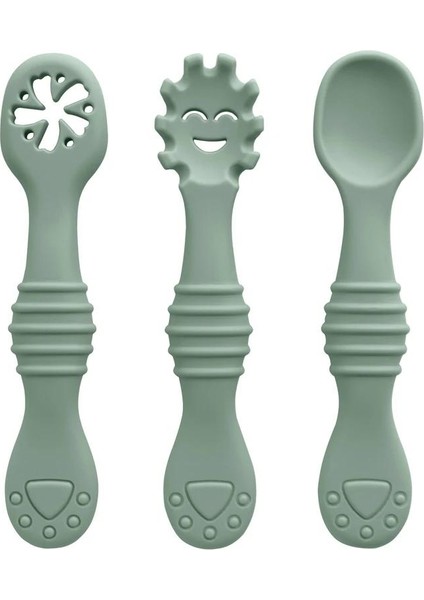 Kişiselleştirilmiş Adlandırılmış 3'lü Paket Kaşık Çocuk Çatal Bıçak Takımı Besleme Küçük Çocuk Öğrenme Yeme Aksesuarları (Yurt Dışından)