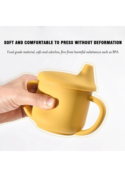 100% Gıda Sınıfı Besleme Drinkware Çift Saplı Sızdırmaz Çocuk Öğrenme Içme Bardağı Bpa Içermeyen Yürümeye Başlayan Su Şişesi (Yurt Dışından)
