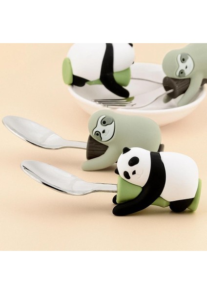 Lofca Panda Bebek Kaşık Tembel Hayvan Çatal Besleme Yemek Yemeyi Öğrenme Çocuk Sofra Takımı Bpa Içermez (Yurt Dışından) fiyatları