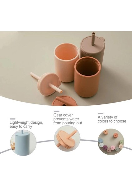 Let's MAKE150 ml Besleme Bardağı Su Geçirmez Sofra Takımı Yürümeye Başlayan Çocuk Yemekleri Sızdırmaz Içme Pipetleri (Yurt Dışından) modelleri