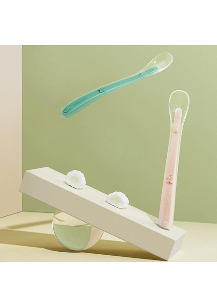 Bc Babycare 2 Paket Güvenli Gıda Sınıfı Kaşık Çocuk Yürümeye Başlayan Kaymaz Besleme Sofra Takımı 360° Kavisli Yumuşak Kare (Yurt Dışından)