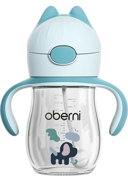 Oberni Çocuk Su Şişesi Sızdırmaz ve Damlamaz, Pipetli Bardak Içmeyi Öğrenen Erkek ve Kız Bebekleri (Yurt Dışından)