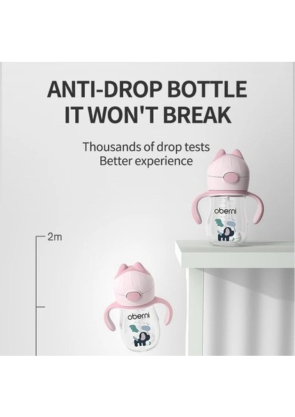 Oberni Çocuk Su Şişesi Sızdırmaz ve Damlamaz, Pipetli Bardak Içmeyi Öğrenen Erkek ve Kız Bebekleri (Yurt Dışından) fırsatları