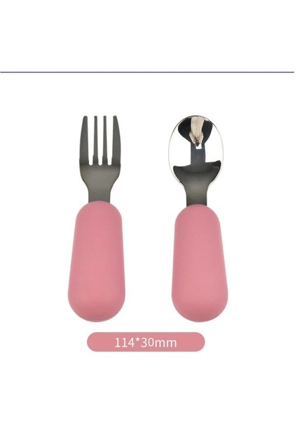 Çocuklar Için Bebek Sofra Seti 316 Paslanmaz Çelik Yürümeye Başlayan Çocuk Karikatür Bebek Maması Besleme Kaşığı ve Çatal (Yurt Dışından) fiyatları