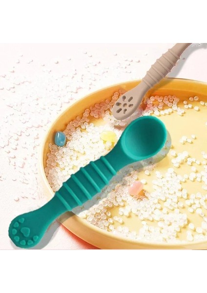 3'lü Sevimli Bebek Öğrenme Kaşığı Sofra Seti Gıda Sınıfı Yapışkan Kaşık Çocuk Eğitim Besleme (Yurt Dışından) fırsatları