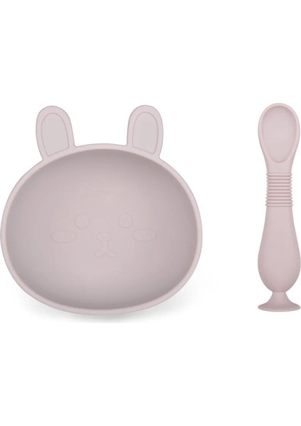 Panda Kase Bpa Içermeyen 2 Parça/1 Takım Besleme Sofra Takımı Su Geçirmez Kaşık Kaymaz (Yurt Dışından)