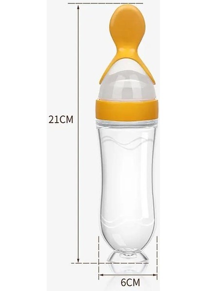 Sıkılabilir Şişe Bebek Eğitim Kaşığı Bebek Gevreği Tamamlayıcı Mama Besleyici Bbay Güvenlik Sofra Takımı (Yurt Dışından) modelleri