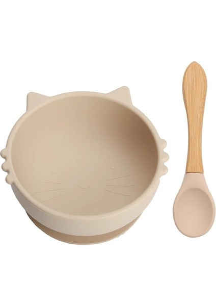 1 Set Besleme Kasesi ve Kaşık Yapalım. Karikatür Kedi Şekli Su Geçirmez Vantuz Sofra Kaşıkla Bpa Içermez (Yurt Dışından)