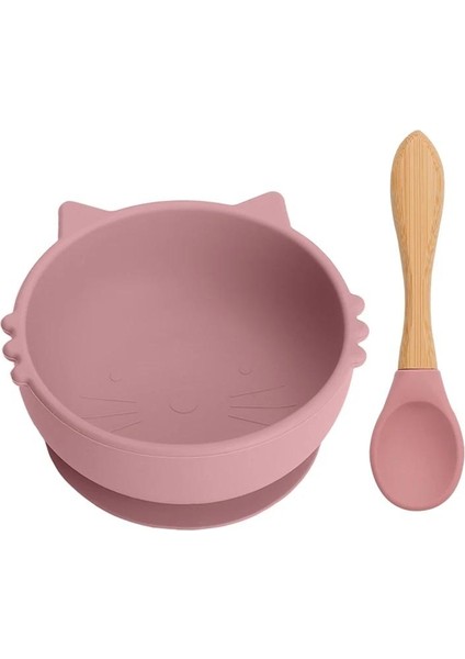 1 Set Besleme Kasesi ve Kaşık Yapalım. Karikatür Kedi Şekli Su Geçirmez Vantuz Sofra Kaşıkla Bpa Içermez (Yurt Dışından)