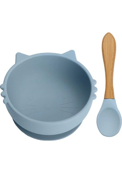 1 Set Besleme Kasesi ve Kaşık Yapalım. Karikatür Kedi Şekli Su Geçirmez Vantuz Sofra Kaşıkla Bpa Içermez (Yurt Dışından)
