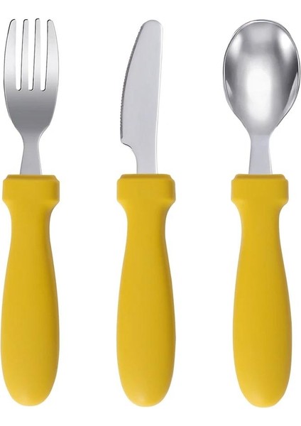 Yeni Besleme Kolu Paslanmaz Çelik Kaşık, Çatal ve Bıçak Seti Sütten Kesilmiş Çocuklar Için Bebek Eğitim Sofra Takımı (Yurt Dışından)