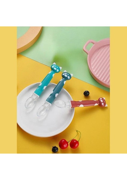 Çocuk Yumuşak Kaşık Eğitim Besleme Kaşığı Çocuk Sevimli Karikatür Sofra Bebek Haşlanma Önleyici Cihaz (Yurt Dışından) fiyatları