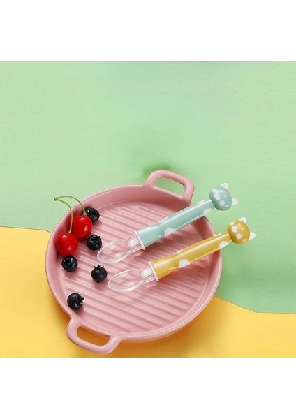 Çocuk Yumuşak Kaşık Eğitim Besleme Kaşığı Çocuk Sevimli Karikatür Sofra Bebek Haşlanma Önleyici Cihaz (Yurt Dışından) modelleri