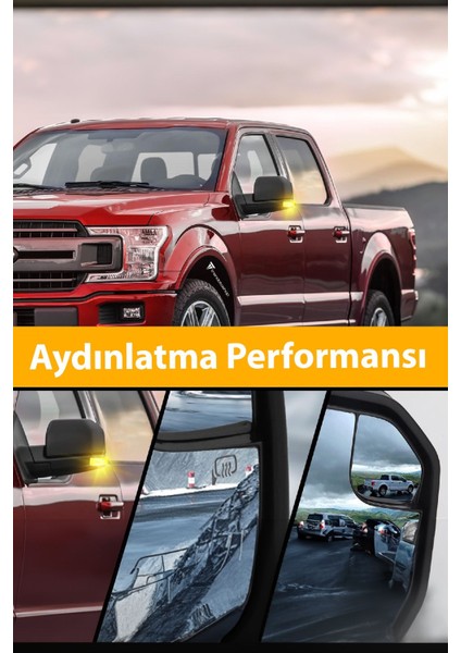 4x4 Off Road Katlanır Araba Ayna Ford F150 Ranger Raptor Pick Up ile Uyumlu modelleri