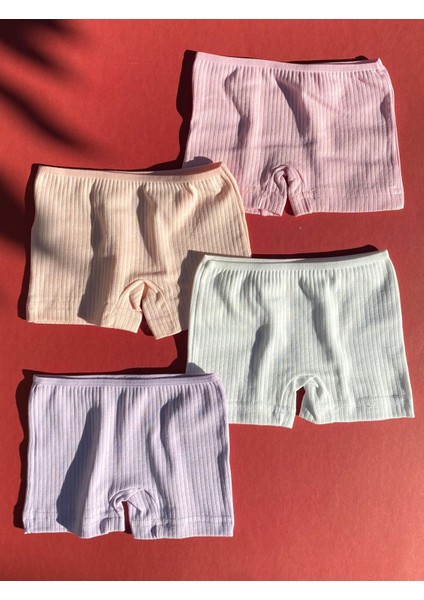 Raporlu Pamuklu 6 Adet Kız Çocuk Şort-Külot Soft Renkler 34A18
