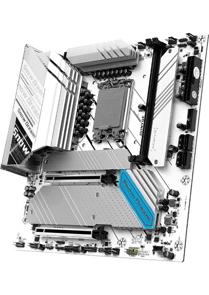 Jgınyue Z790M Snow Dream D5 Intel Z790 Chıpset Ddr5 8000 Mhz(Oc) 1700 Soket Matx Gamıng Anakart