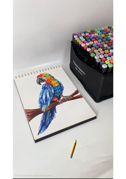 168 Renk Marker Resim Mimari ve Grafik Tasarım Kalemi 168 Lİ Çift Taraflı Marker Keçeli Kalem Seti fırsatları