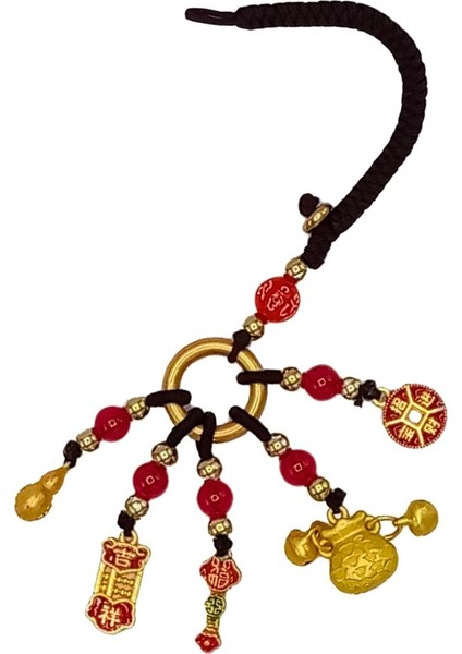 Feng Shui Metal Anahtarlık Beşli Figür No.2