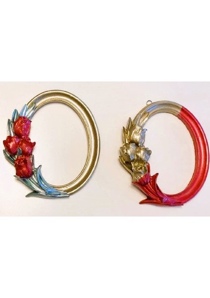 3 Boyutlu Lale Çiçek Oval Çerçeve Silikon Kalıp K-429