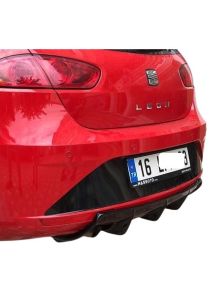 Seat Leon Mk2 Difüzör Arka Tampon Eki Parlak Siyah Boyalı (Plastik)