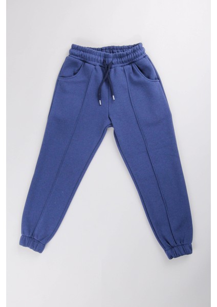 Lastikli Içi Polarlı Cepli Rahat Çocuk Eşofman Altı Indigo fiyatları