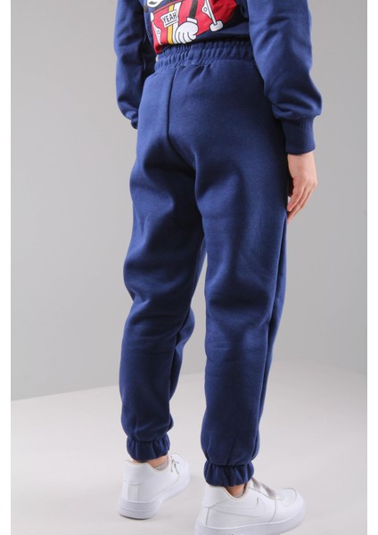 Lastikli Içi Polarlı Cepli Rahat Çocuk Eşofman Altı Indigo indirimleri