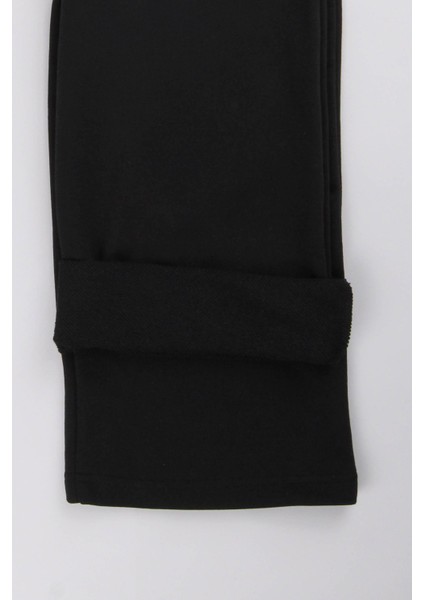 Geniş Kesim Içi Polarlı Rahat Kız Çocuk Eşofman Altı Siyah modelleri