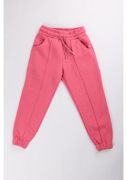 Lastikli Içi Polarlı Cepli Rahat Çocuk Eşofman Altı Gül Kurusu fiyatları