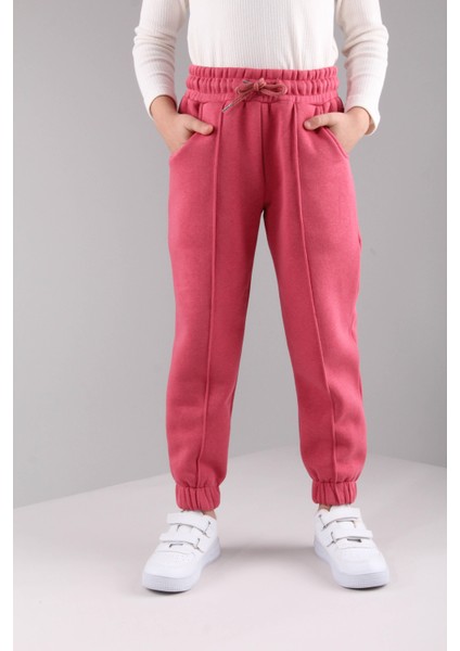 Lastikli Içi Polarlı Cepli Rahat Çocuk Eşofman Altı Gül Kurusu fırsatları