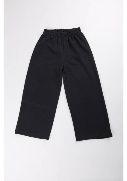 Geniş Kesim Içi Polarlı Rahat Kız Çocuk Eşofman Altı Lacivert fiyatları