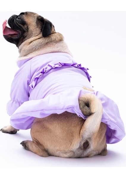 Lila Elizabeth Polarlı Su Geçirmez Küçük Irk Köpek Yağmurluğu fiyatları