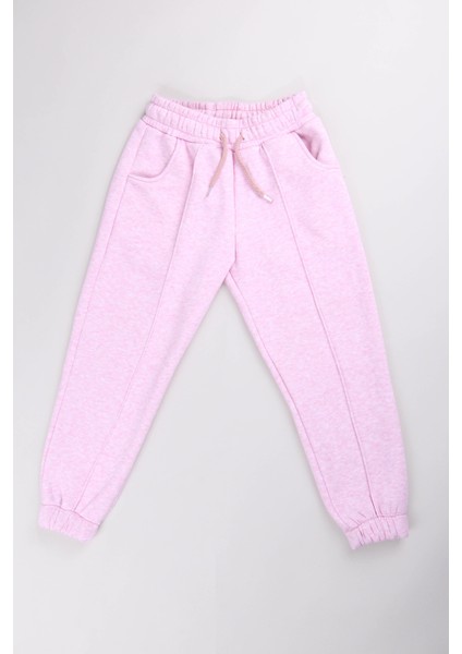 Lastikli Içi Polarlı Cepli Rahat Çocuk Eşofman Altı Pembe fiyatları