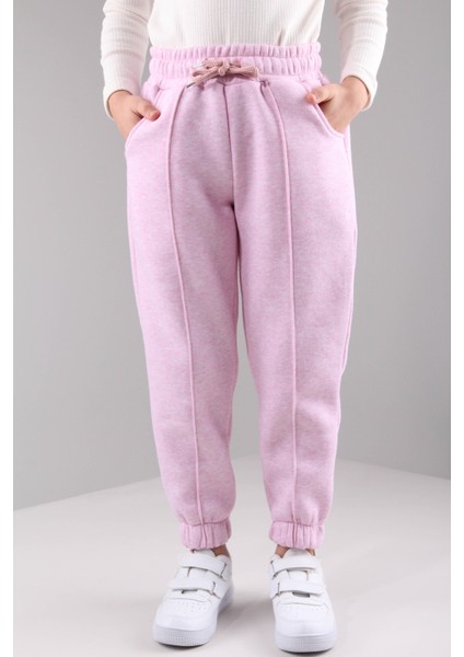 Lastikli Içi Polarlı Cepli Rahat Çocuk Eşofman Altı Pembe fırsatları