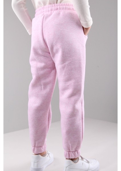 Lastikli Içi Polarlı Cepli Rahat Çocuk Eşofman Altı Pembe indirimleri