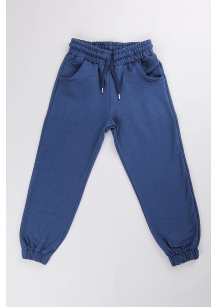 Lastikli Rahat Kesim Cepli Erkek ve Kız Çocuk Eşofman Altı İndigo fiyatları