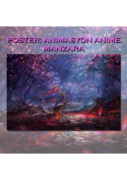 Animasyon Anime Sanatsal Manzara Posteri Baskı