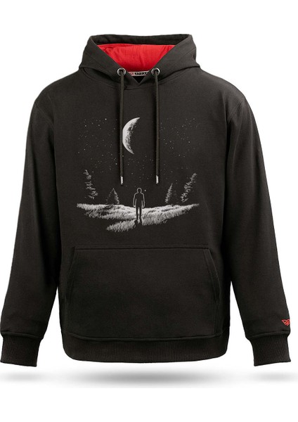 Gece ve Yıldızlar Tasarım Sweatshirt Kapşonlu Sweatshirt Hoodie