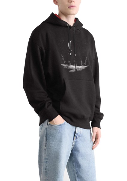 Gece ve Yıldızlar Tasarım Sweatshirt Kapşonlu Sweatshirt Hoodie fiyatları