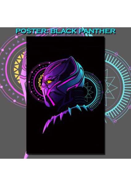 Black Panther Çizgi Animasyon Poster Baskı