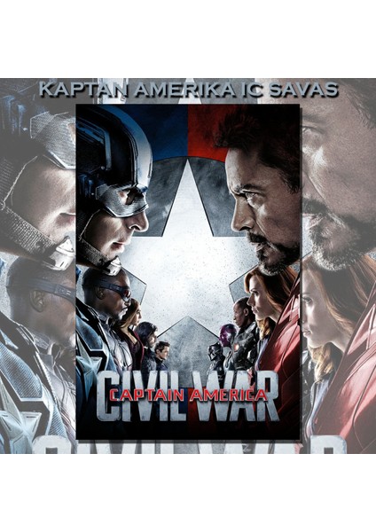 Captain America Civil War/Kaptan America Iç Savaş Film PosteriBaskı