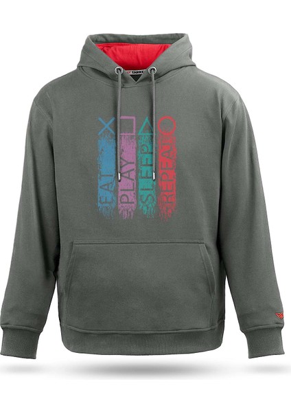 Gamer Kapşonlu Tasarım Sweatshirt